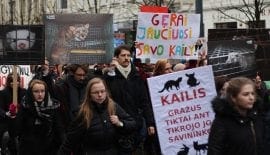 March against fur in Lithuania